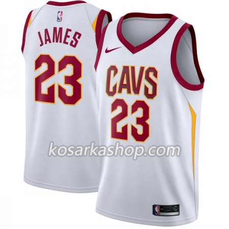 Dres Cleveland Cavaliers LeBron James 23 Nike 2017-18 Bijela Swingman